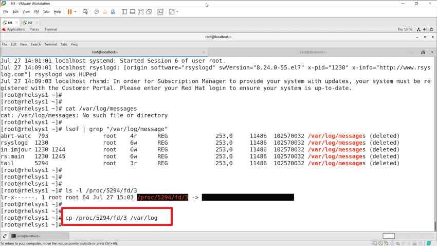 recover files via lsof