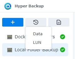 restore data using hyper backup