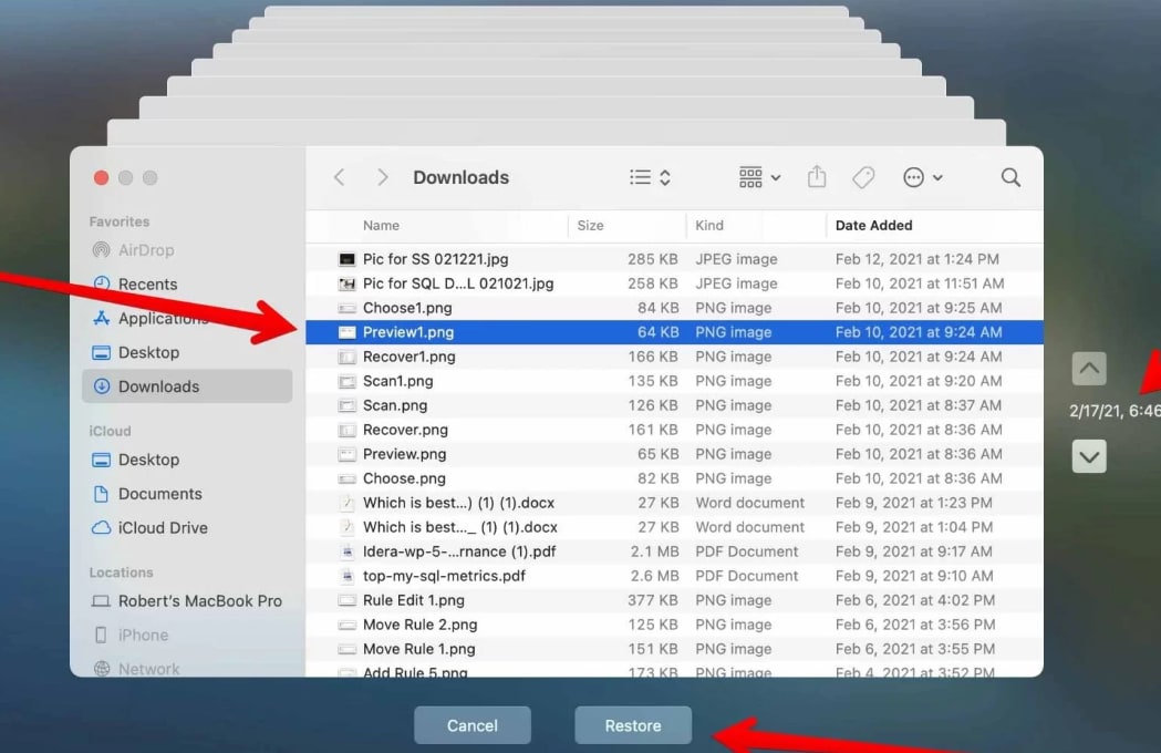 recover unsaved powerpoint with time machine 1