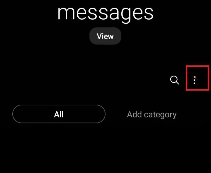 messages menu