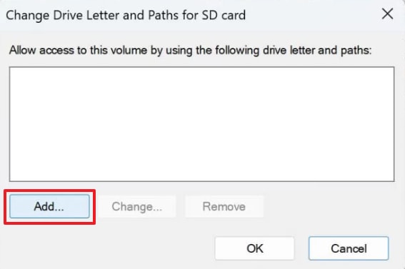 press the add button