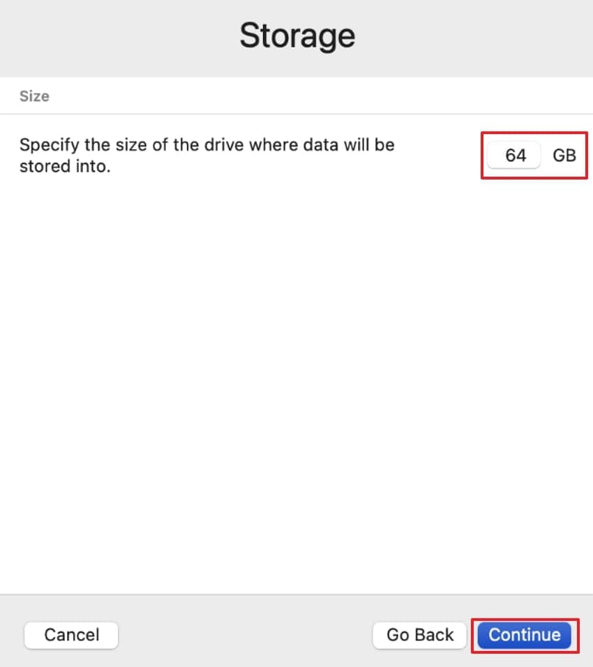 pick desired storage