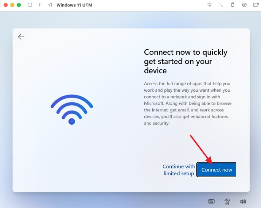 hit the connect now button