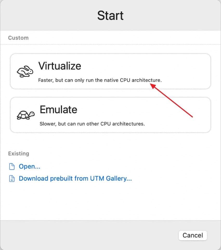 choose visualize button