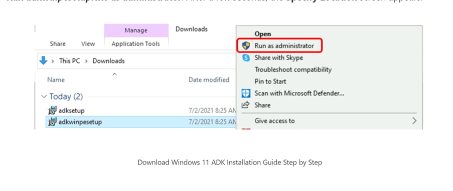 adksetup exe windows 10 download