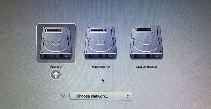 Wählen Sie das Startvolumen auf dem Mac