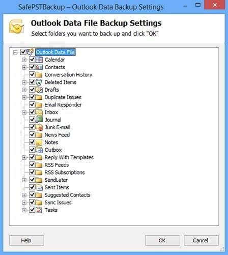 folder backups with safe pst backup