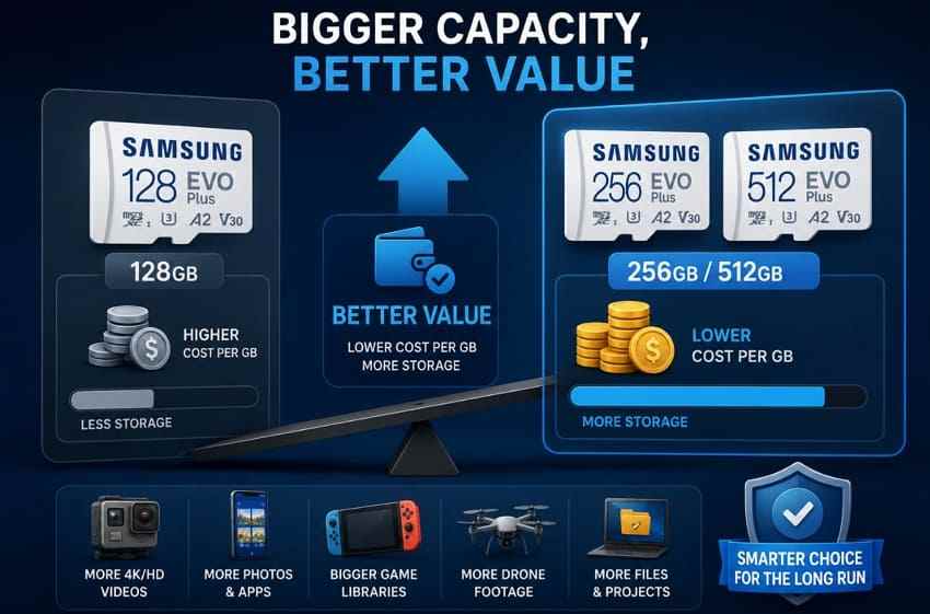 advantages of higher capacity card