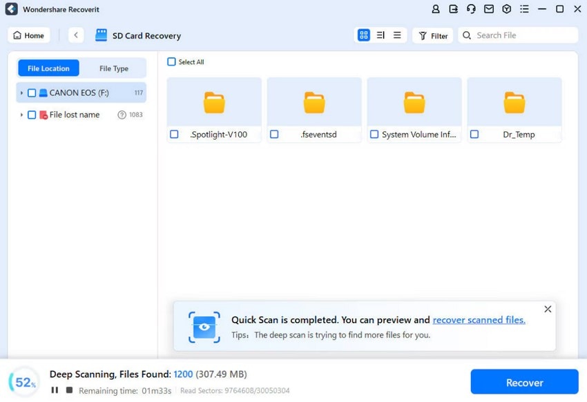 scan for damaged files