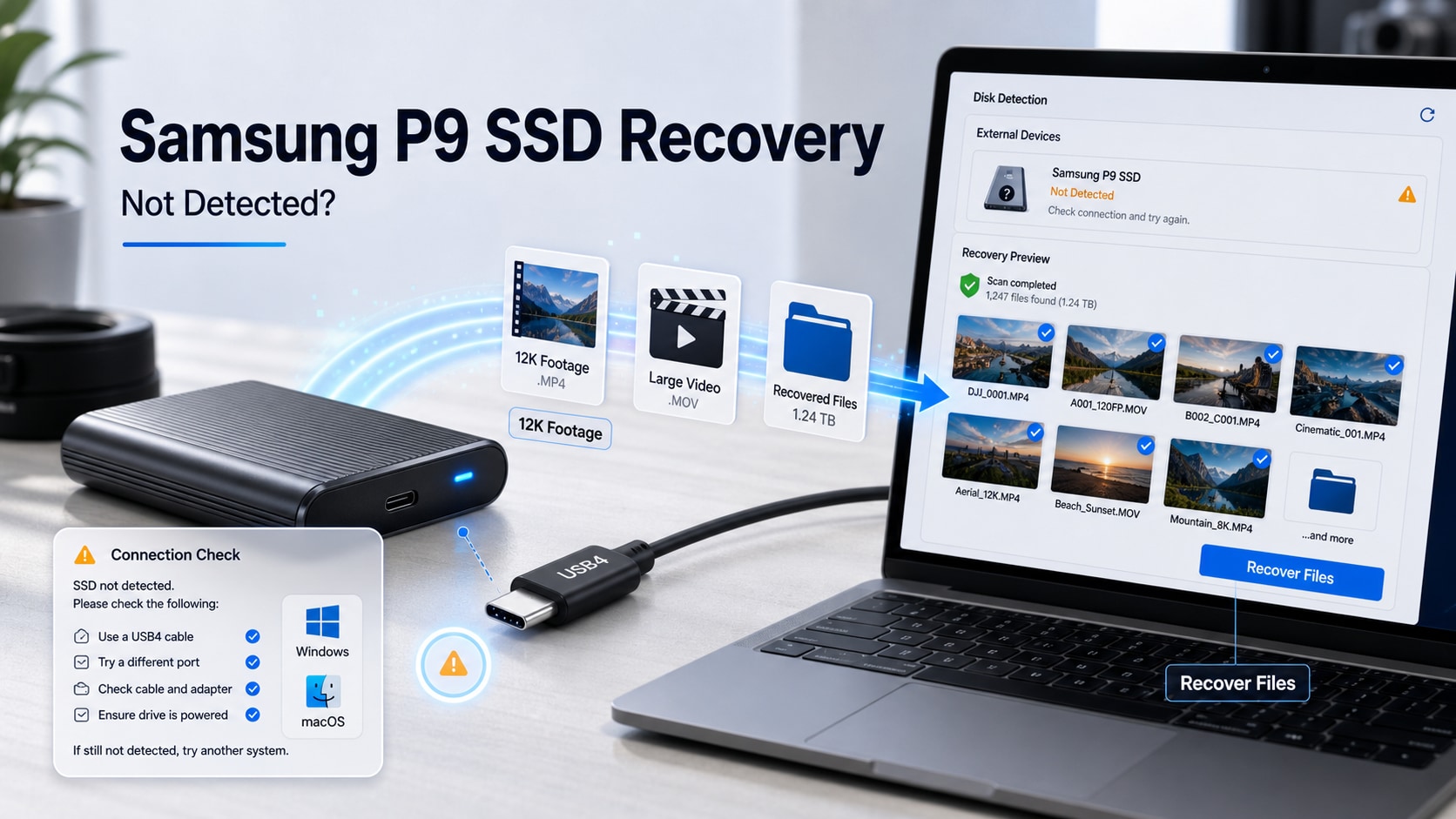 Samsung P9 SSD Not Detected? Diagnose And Recover Your Files