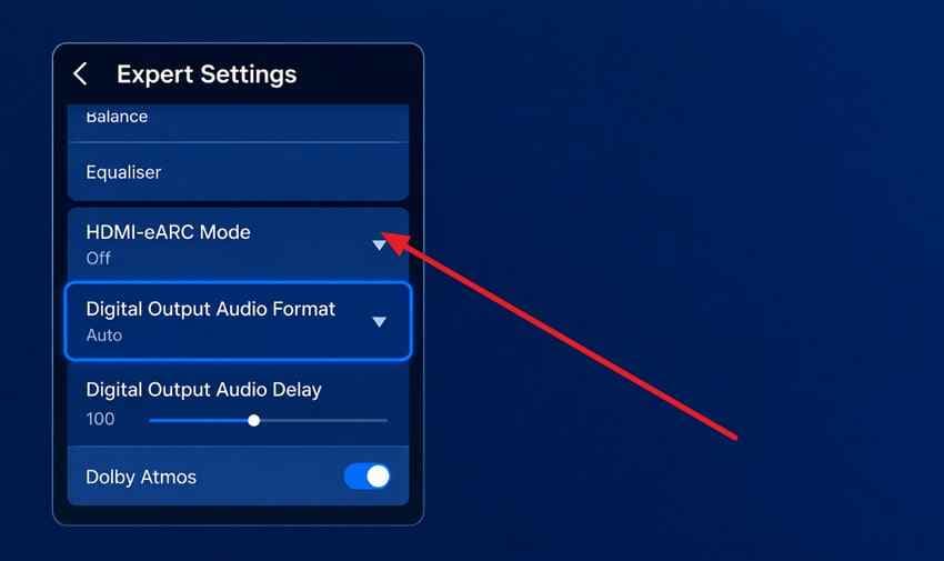 set samsung tv hdmi earc mode to auto
