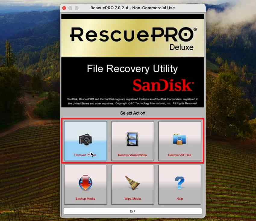 rescuepro deluxe mac recovery category selection for photos videos and files