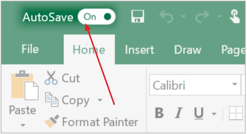 enable auto save on excel