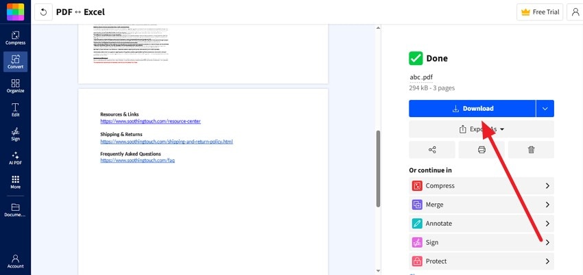 press download to save file
