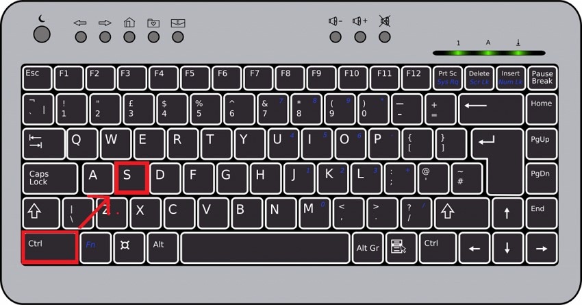 use keyboard shortcut to save
