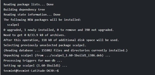 scalpel installer packets for linux