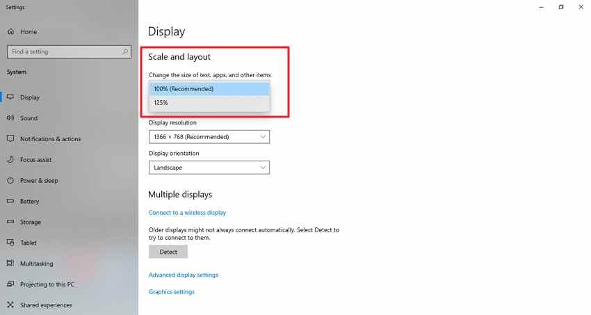 adjust scale settings