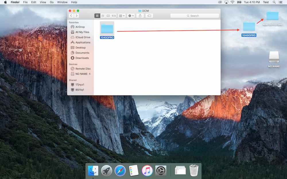 copy gopro sd card folder with mac finder