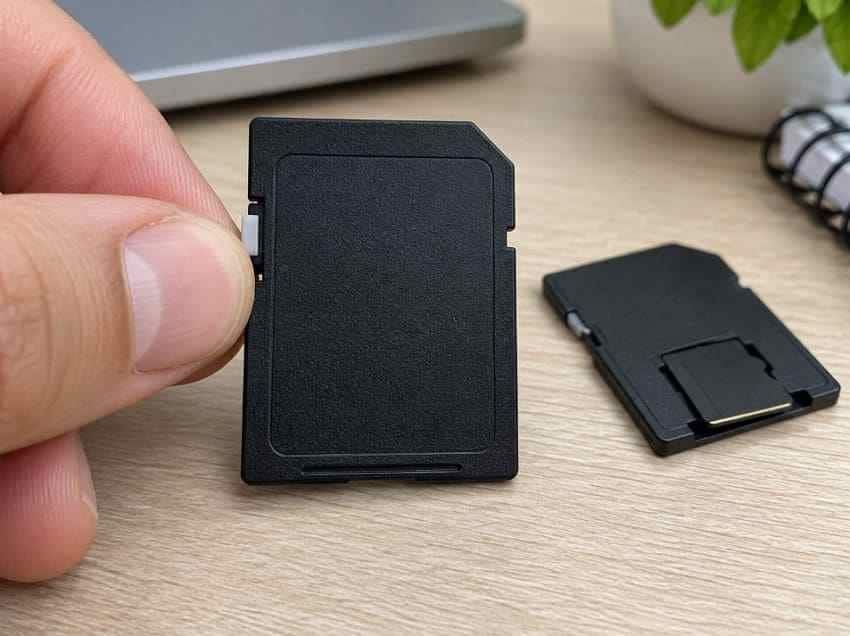 check sd card write protect switch