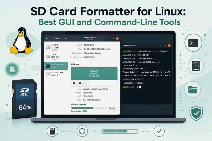 SD Card Formatter for Linux: Best GUI and Command-Line Tools
