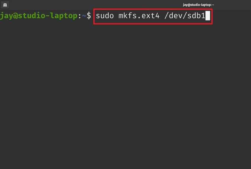 format sd card with mkfs