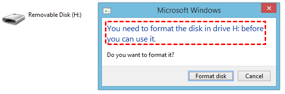 an sd card asks to be formatted