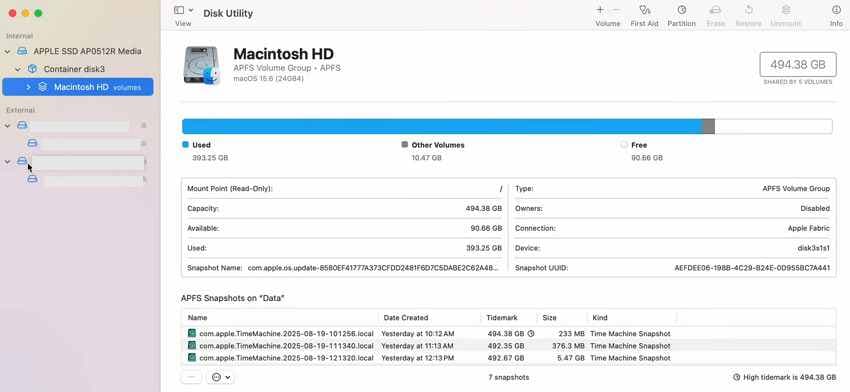 check sd card in mac disk utility