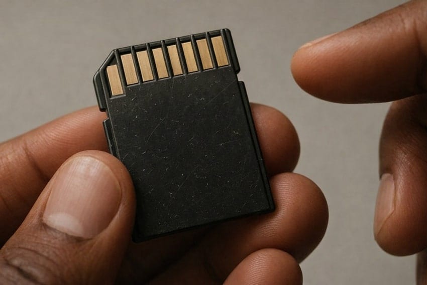 check sd card for damage