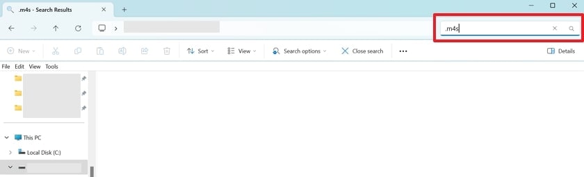 search for file parts
