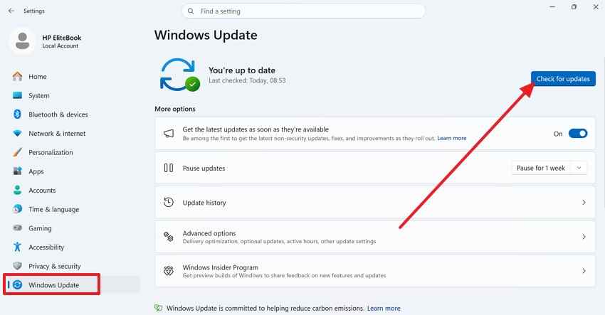 check windows 11 updates
