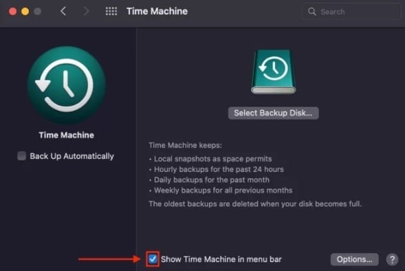 access time machine on mac
