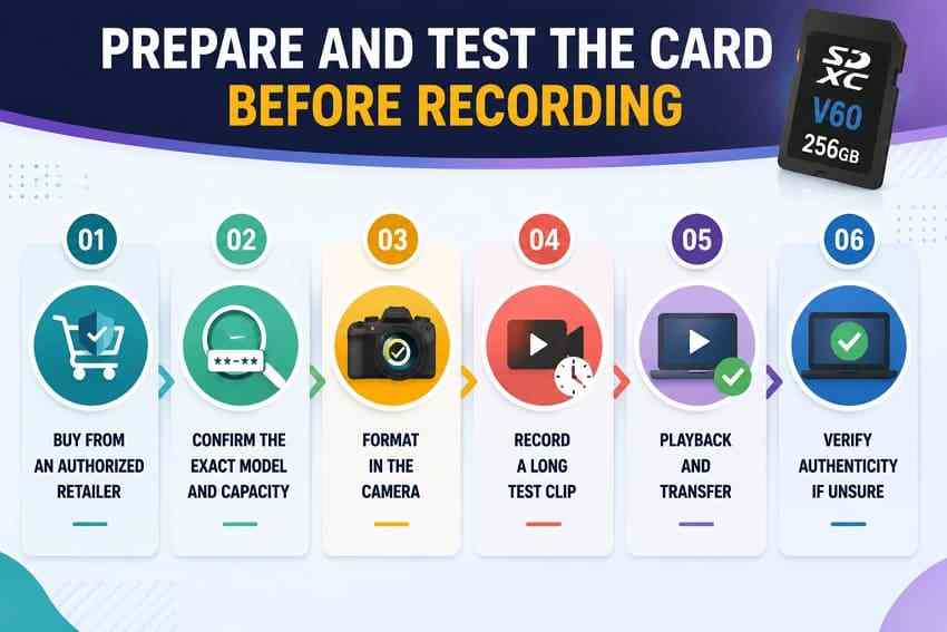 prepare sd card to record video