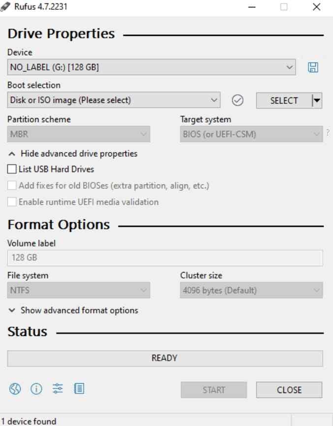 rufus sd card formatter