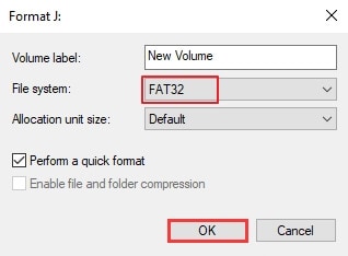 change exfat to fat32 on disk management