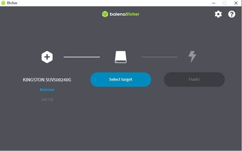 memilih drive untuk melakukan burn pada file iso