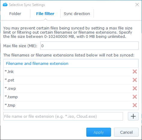 filter file formats