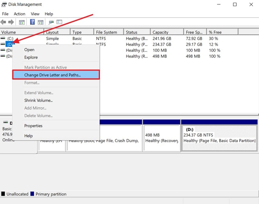 change driver letters and paths