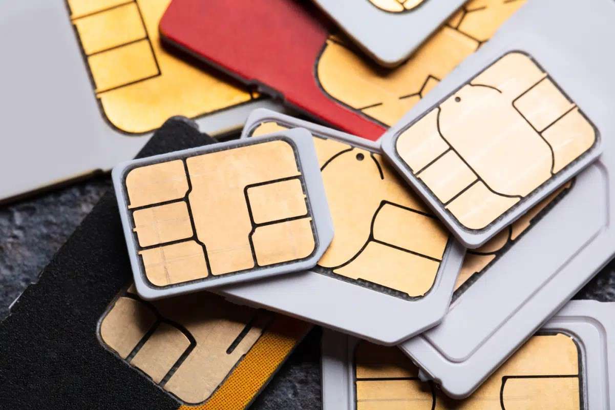 sim cards stored with data