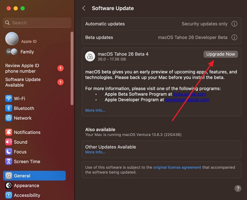 upgrade macbook software