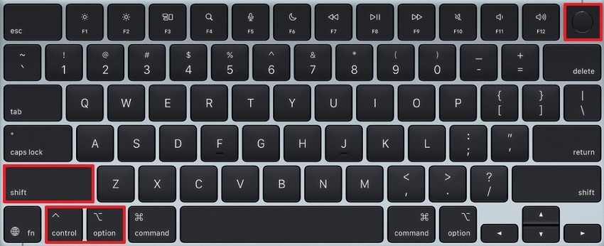 shortcut keys mac reset settings