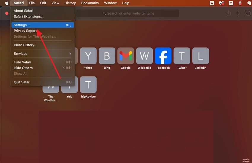 move safari setting panel