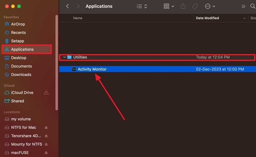 navigate activity monitor mac