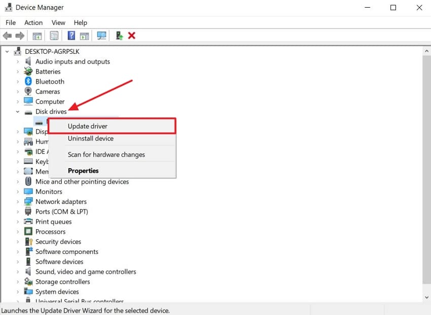 access device manager disk drives