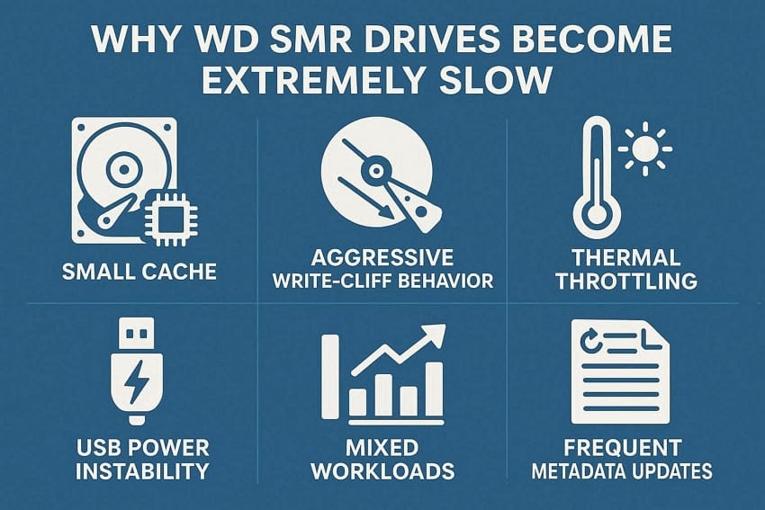 reasons wd smr drive slow