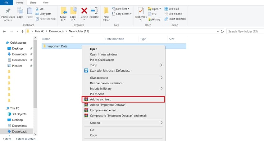 add files archive folder write folders