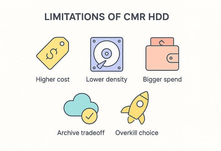 limitations in cmr hdd