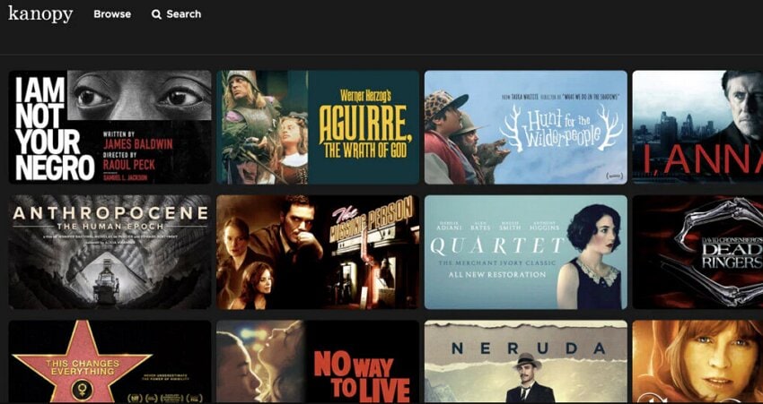 select desired movie in kanopy platform