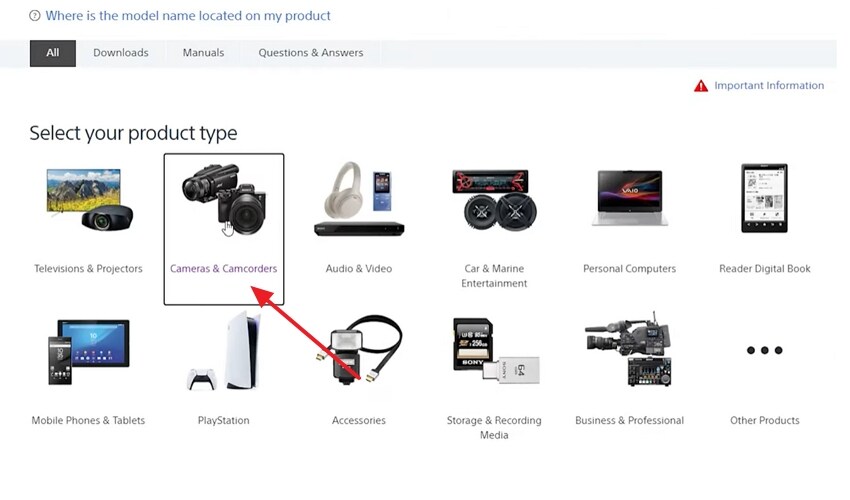choose camera and camcorders