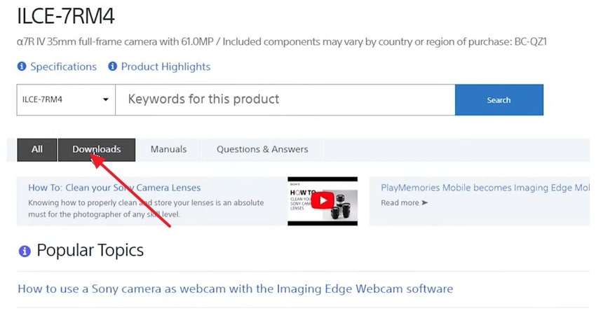 search model and download file