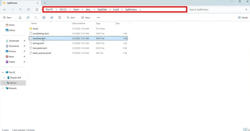 locate save files file explorer